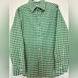 Kids Green Squared Button-down Shirt